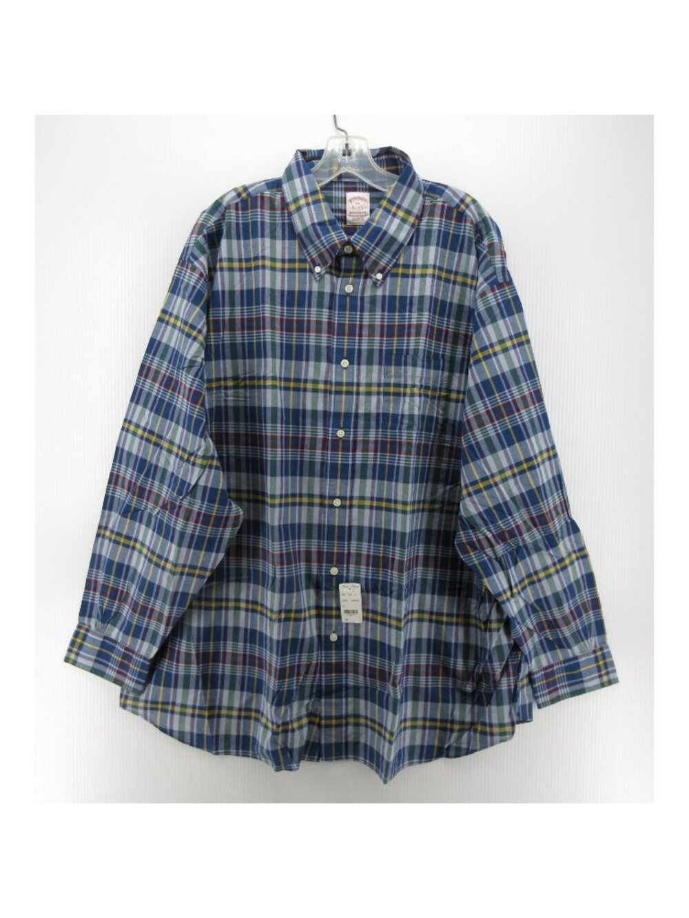 Brooks Brothers Shirt XXL Madison Fit Oxford OCBD Plaid Original NEW
